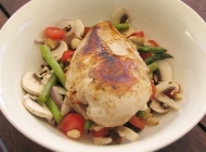 chicken with asparagus salad